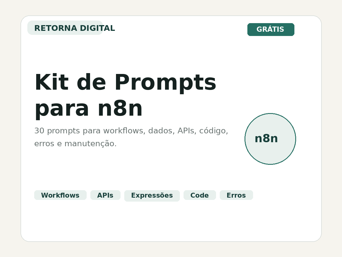 Capa do Kit de Prompts para n8n